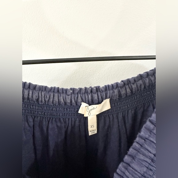 Joie Kistine Off Shoulder Embroidered Blouse Blue Size XS - Picture 5 of 6